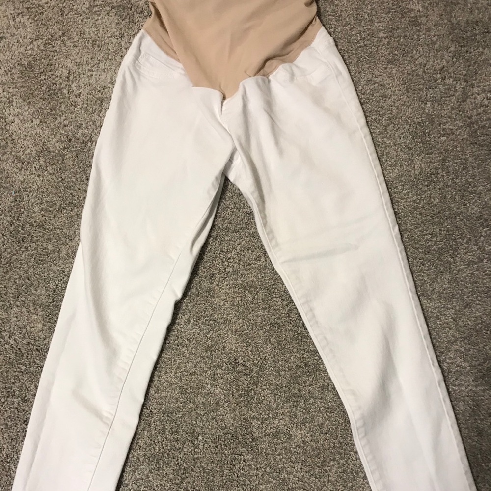 Liz Lange maternity XS skinny white jeans